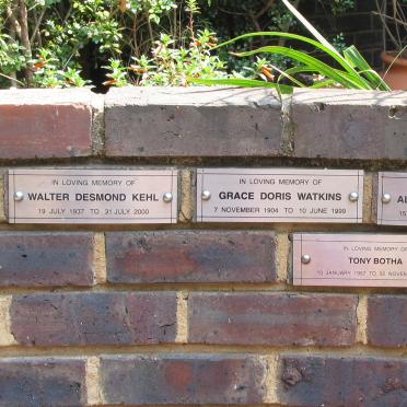 6. Northcliff Union Church Memorial Wall