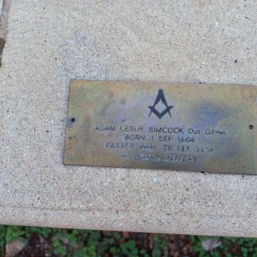 SIMCOCK Adam Leslie 1964-2018