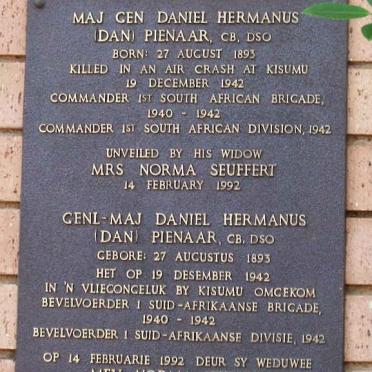 PIENAAR Daniel Hermanus 1893-1942