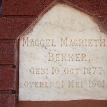 BEKKER Maggel Magrietha 1877-1901