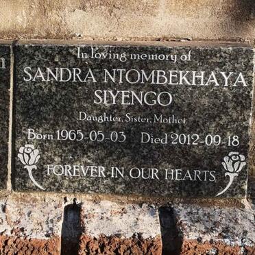 SIYENGO Sandra Ntombekhaya 1965-2012