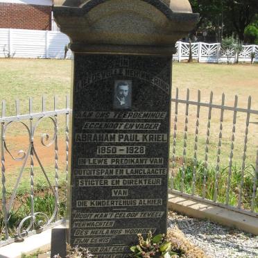 KRIEL Abraham Paul 1850-1928