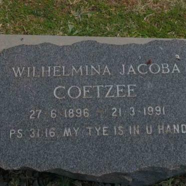 COETZEE Wilhelmina Jacoba 1896-1991