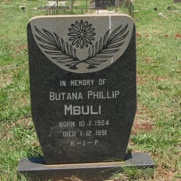 MBULI Butana Philip 1924-1991