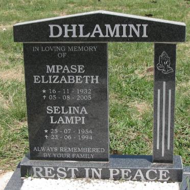 DHLAMINI Selina Lampi 1954-1994 :: DHLAMINI Mpase Elizabeth 1932-2005