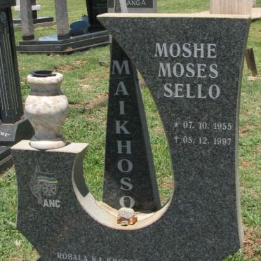 MAIKHOSO Moshe Moses Sello 1955-1997