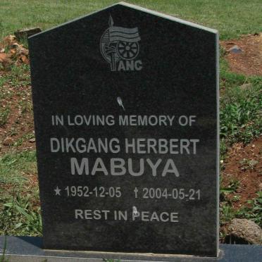 MABUYA Dikgang Herbert 1952-2004