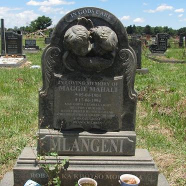 MLANGENI Maggie Mahali 1904-1994