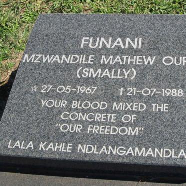 FUNANI Mzwandile Mathew Oupa 1967-1988