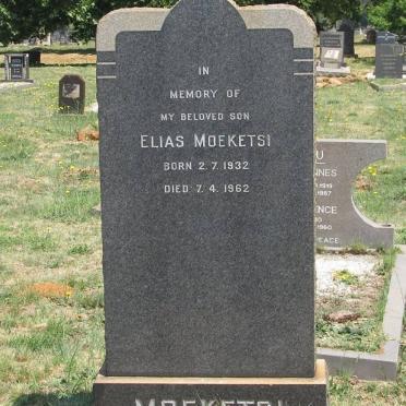 MOEKETSI Elias 1932-1962