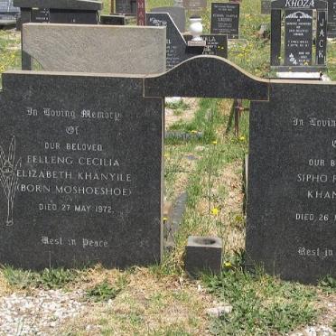 KHANYILE Sipho Freddie -1972 &amp; Fellen Cecilia Elizabeth MOSHOESHOE -1972