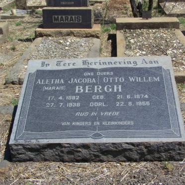 BERGH Otto Willem 1874-1956 &amp; Aletha Jacoba MARAIS 1882-1938