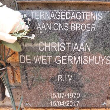 GERMISHUYS Christiaan De Wet 1970-2017