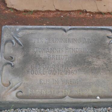 BREEDT Johannes Hendrik 1919-1963