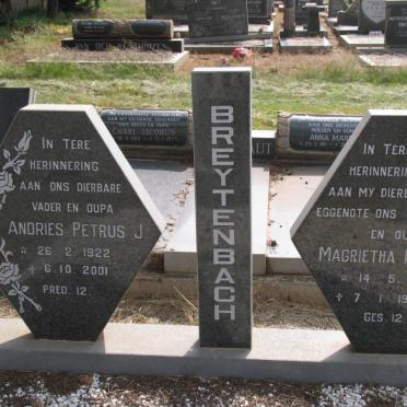 BREYTENBACH Andries Petrus J. 1922-2001 &amp; Magrietha Maria 1919-1978