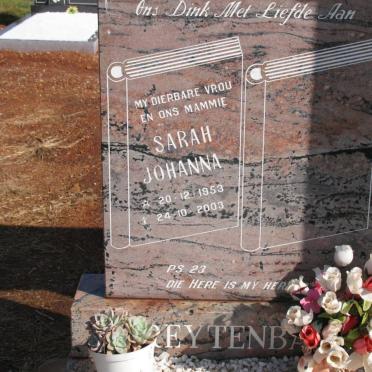 BREYTENBACH Sarah Johanna 1953-2003