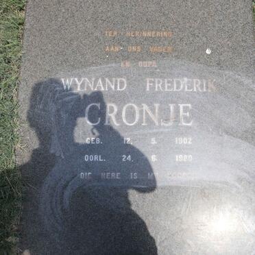 CRONJE Wynand Frederik 1902-1980