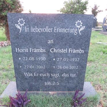 FRAMBS Horst 1930-2012 & Christel 1932-2012