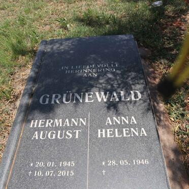 GRUNEWALD Hermann August 1945-2015 & Anna Helena 1946- 