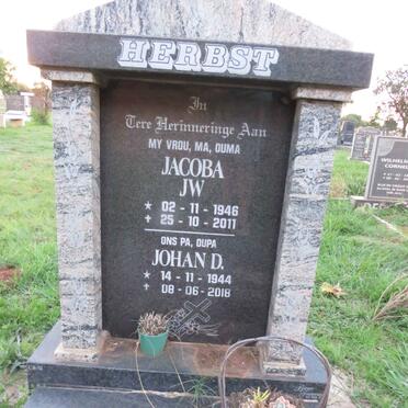 HERBST Johan D. 1944-2018 & Jacoba J.W. 1946-2011