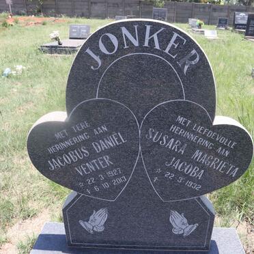 JONKER Jacobus Daniel Venter 1927-2013 & Susara Magrieta Jacoba 1932- 