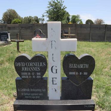 KRUGER David Cornelius Johannes 1946-2014 & Elizabeth 1950- 