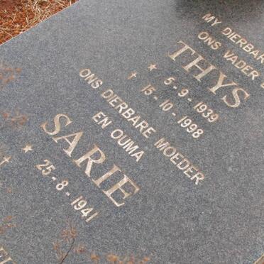 LOUW Thys 1939-1998 &amp; Sarie 1941-