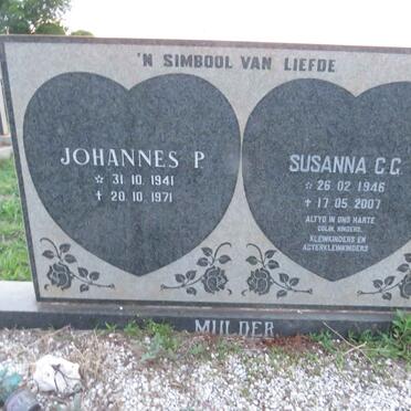 MULDER Johannes P. 1941-1971 & Susanna C.G. 1946-2007