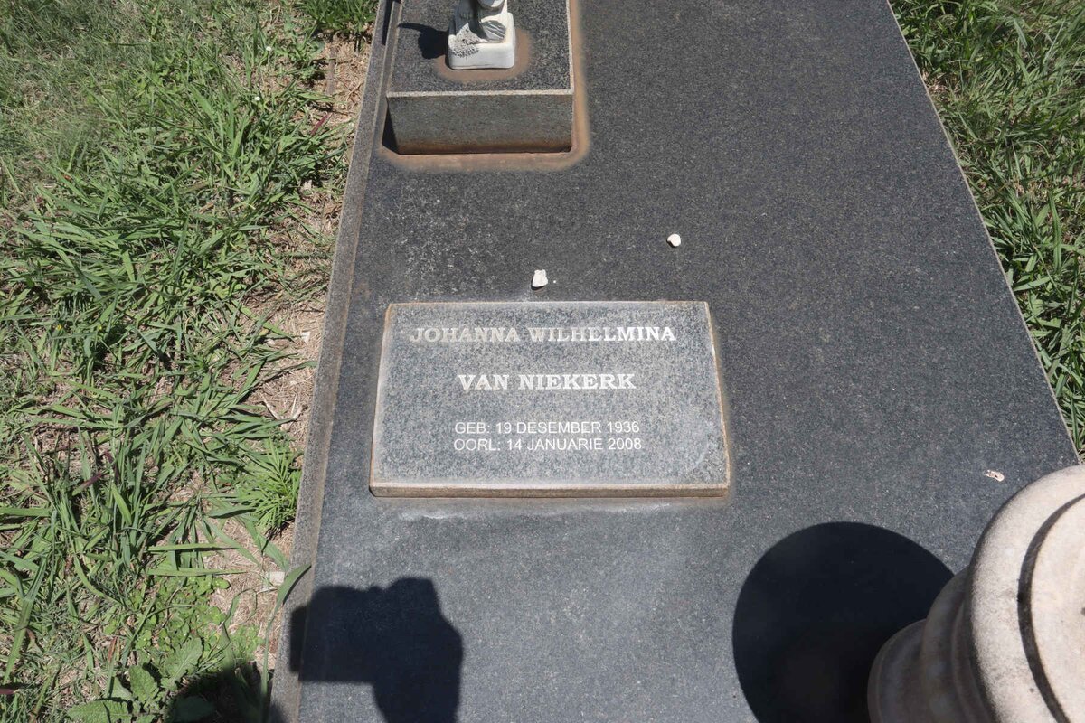 NIEKERK Johanna Wilhelmina, van 1936-2008