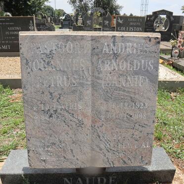 NAUDE Johannes Petrus 1919-1994 & Andries Arnoldus 1923-2008
