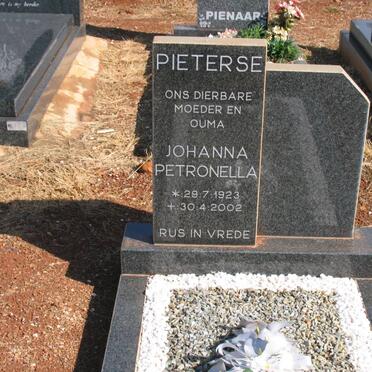 PIETERSE Johanna Petronella 1923-2002