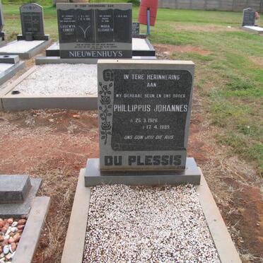 PLESSIS Philippus Johannes, du 1926-1989