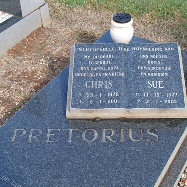 PRETORIUS Chris 1928-2001 &amp; Sue 1927-2003