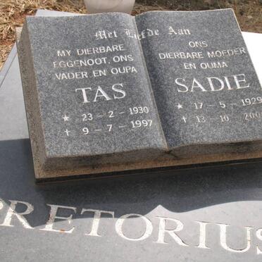PRETORIUS Tas 1930-1997 &amp; Sadie 1929-2000