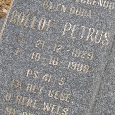 PLESSIS Roelof  Petrus, du 1929-1998