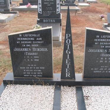 POTGIETER Johannes Hendrik 1944-1992 :: POTGIETER Johannes Hendrik 1972-1993