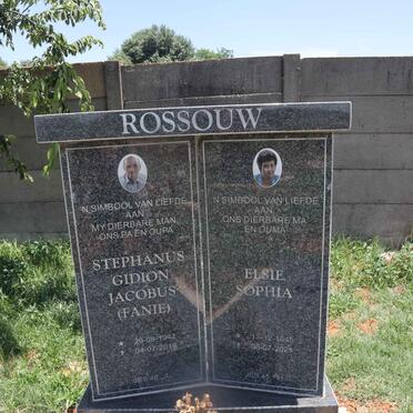 ROSSOUW Stephanus Gideon Jacobus 1942-2016 & Elsie Sophia 1945-2021