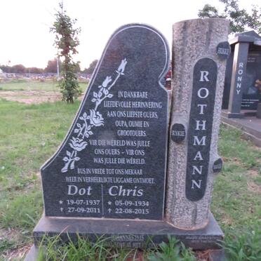 ROTHMANN Chris 1934-2015 & Dot 1937-2011