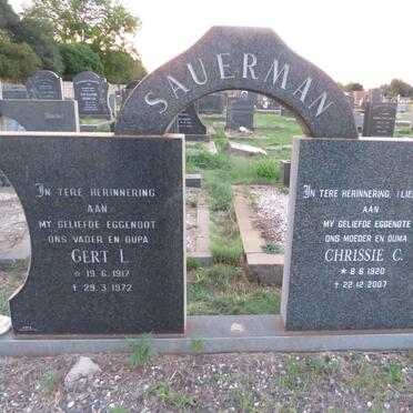 SAUERMAN Gert L. 1917-1972 & Chrissie C. 1920-2007
