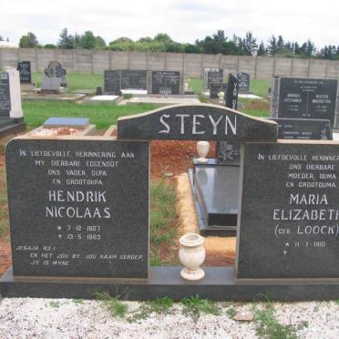 STEYN Hendrik Nicolaas 1907-1983 &amp; Maria Elizabeth LOOCK 1910-