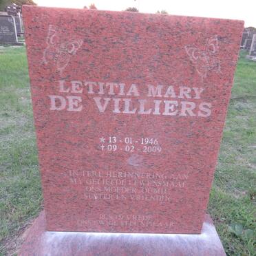 VILLIERS Letitia Mary, de 1946-2009