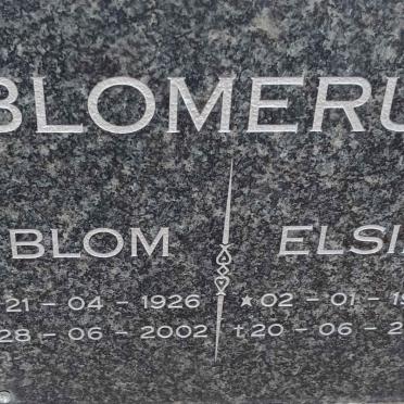 BLOMERUS Blom 1926-2002 & Elsie 1928-2015
