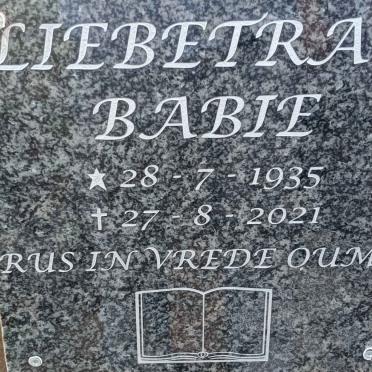 LIEBETRAU Babie 1935-2021