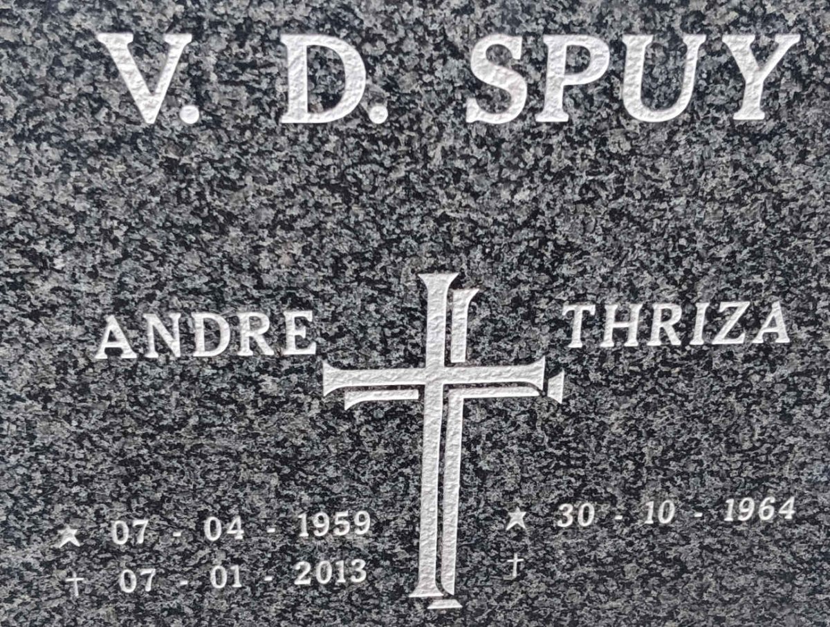 SPUY Andre, v.d. 1959-2013 & Thriza 1964-