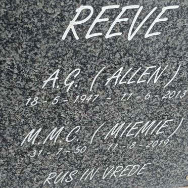 REEVE A.G. 1947-2013 & M.M.C. 1950-2019