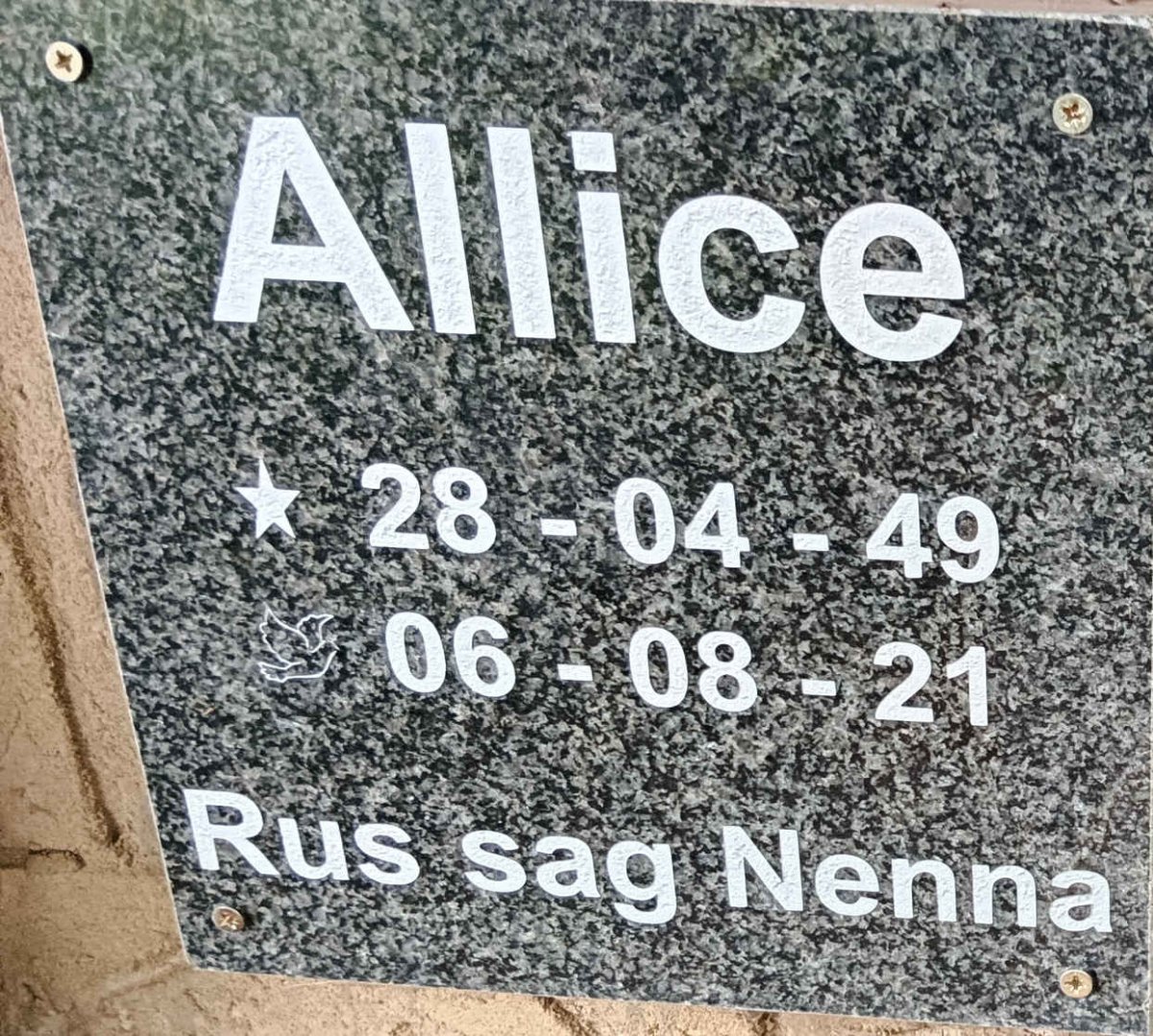 ? Allice 1949-2021