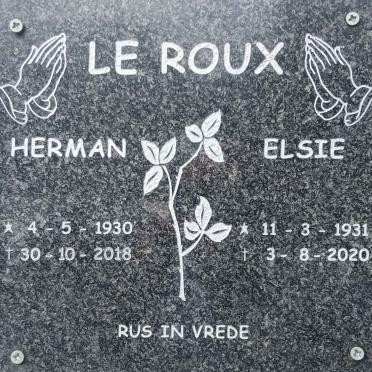 ROUX Herman, le 1930-2018 & Elsie 1931-2020