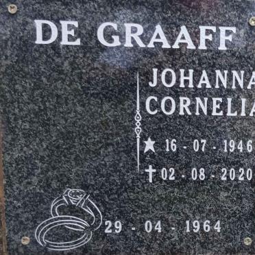 GRAAFF Johanna Cornelia de, 1946-2020