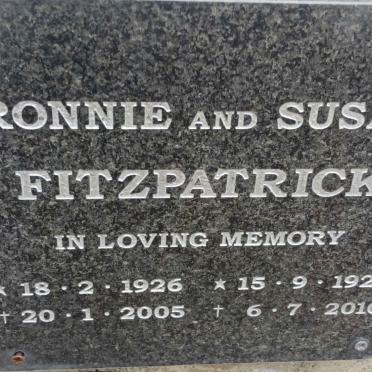 FITZPATRICK Ronnie 1926-2005 & Susan 1929-2010