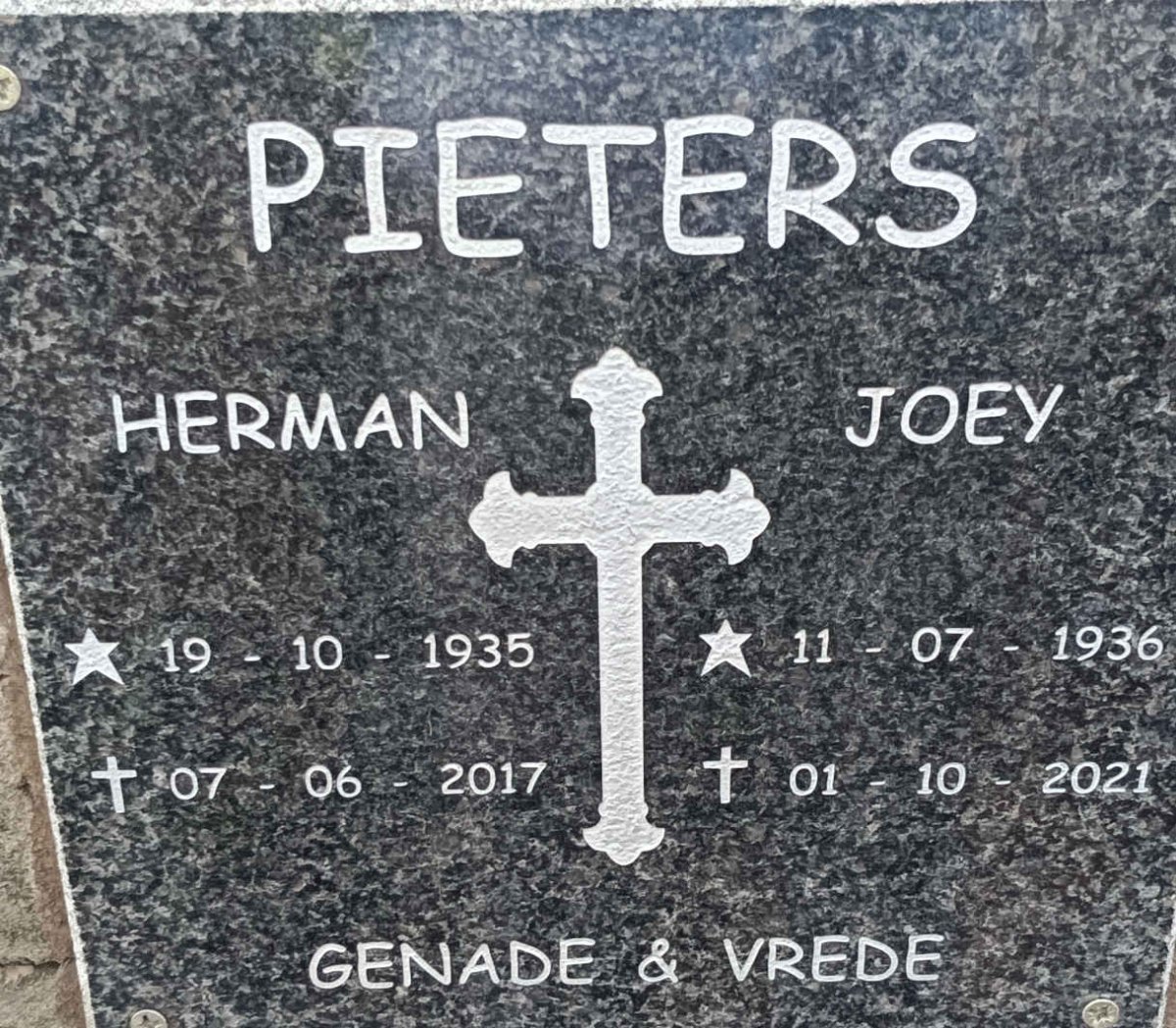 PIETERS Herman 1935-2017 & Joey 1936-2021